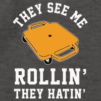 They See Me Rollin They Hatin 90s Scooter Funny Vector Backpack