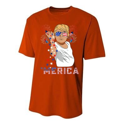 Trump Salt Merica Freedom 4th Of July Firework Trump Drunk Great Gift Performance Sprint T-Shirt