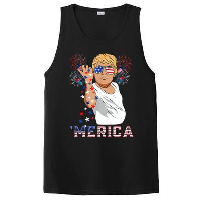 Trump Salt Merica Freedom 4th Of July Firework Trump Drunk Great Gift PosiCharge Competitor Tank