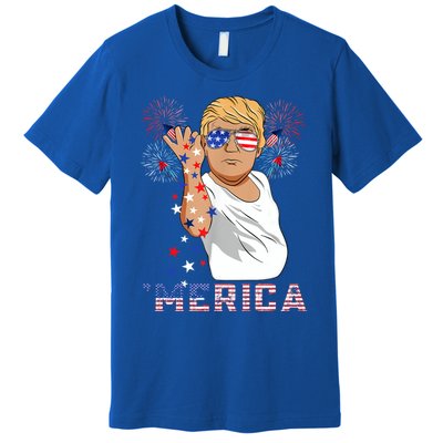 Trump Salt Merica Freedom 4th Of July Firework Trump Drunk Great Gift Premium T-Shirt