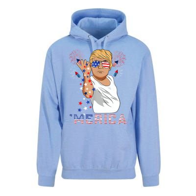 Trump Salt Merica Freedom 4th Of July Firework Trump Drunk Great Gift Unisex Surf Hoodie