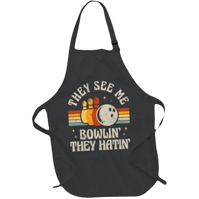 They See Me Bowlin They Hatin Retro Team Bowler Bowling 60s 70s Apron