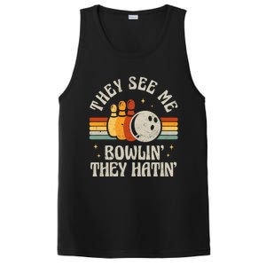 They See Me Bowlin They Hatin Retro Team Bowler Bowling 60s 70s PosiCharge Competitor Tank