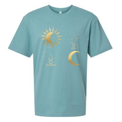 Taurus Sunvirgo Moon Zodiac Gift Sueded Cloud Jersey T-Shirt