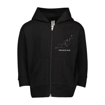 Trenbolone Steroid Molecule Hardcore Bodybuilding Toddler Zip Fleece Hoodie