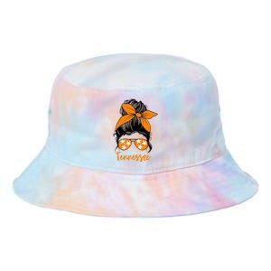 TennesseeTri Stars Messy Bun Hair Orange White Tie Dye Newport Bucket Hat