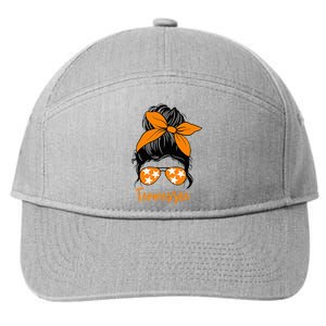 TennesseeTri Stars Messy Bun Hair Orange White 7-Panel Snapback Hat