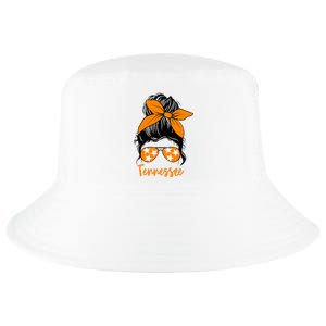 TennesseeTri Stars Messy Bun Hair Orange White Cool Comfort Performance Bucket Hat