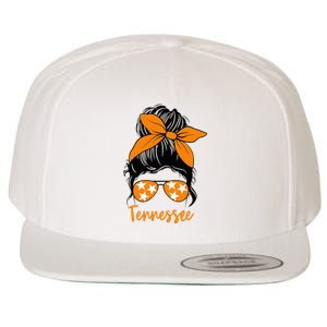 TennesseeTri Stars Messy Bun Hair Orange White Wool Snapback Cap