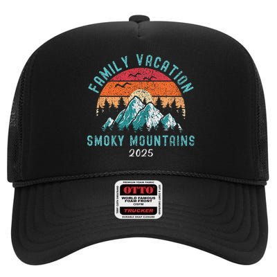 Tennessee Smoky Mountains Family Vacation 2025 Gatlinburg High Crown Mesh Back Trucker Hat