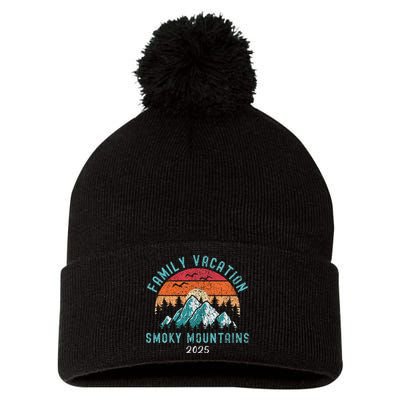 Tennessee Smoky Mountains Family Vacation 2025 Gatlinburg Pom Pom 12in Knit Beanie