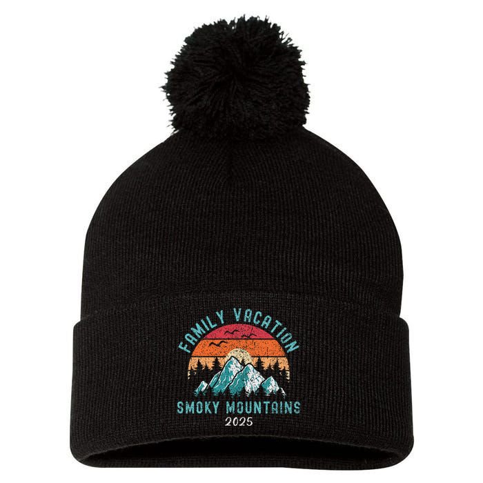 Tennessee Smoky Mountains Family Vacation 2025 Gatlinburg Pom Pom 12in Knit Beanie