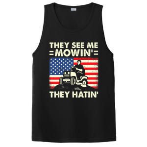 They See Me Mowing They Hatin Funny Lawn Mowing PosiCharge Competitor Tank