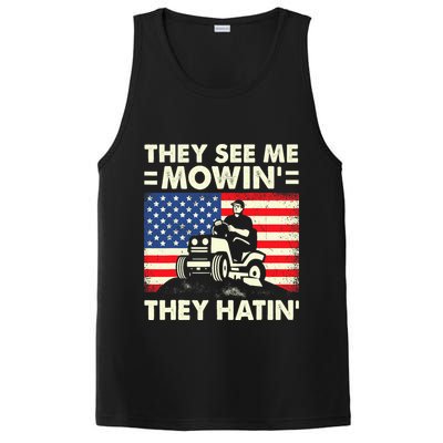 They See Me Mowing They Hatin Funny Lawn Mowing PosiCharge Competitor Tank