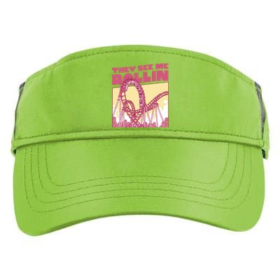 They See Me Rollin Funny Roller Coaster Adult Drive Performance Visor