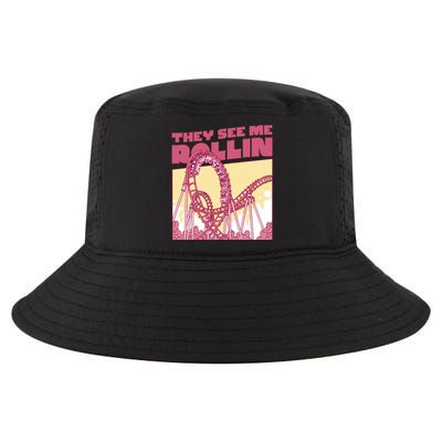 They See Me Rollin Funny Roller Coaster Cool Comfort Performance Bucket Hat