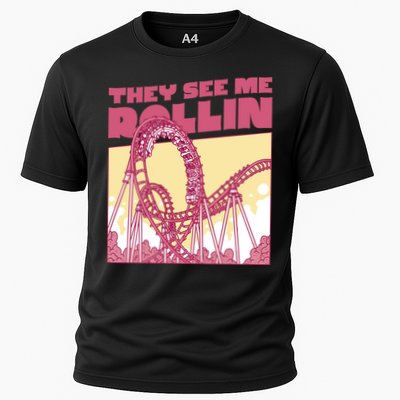 They See Me Rollin Funny Roller Coaster Performance Shirt