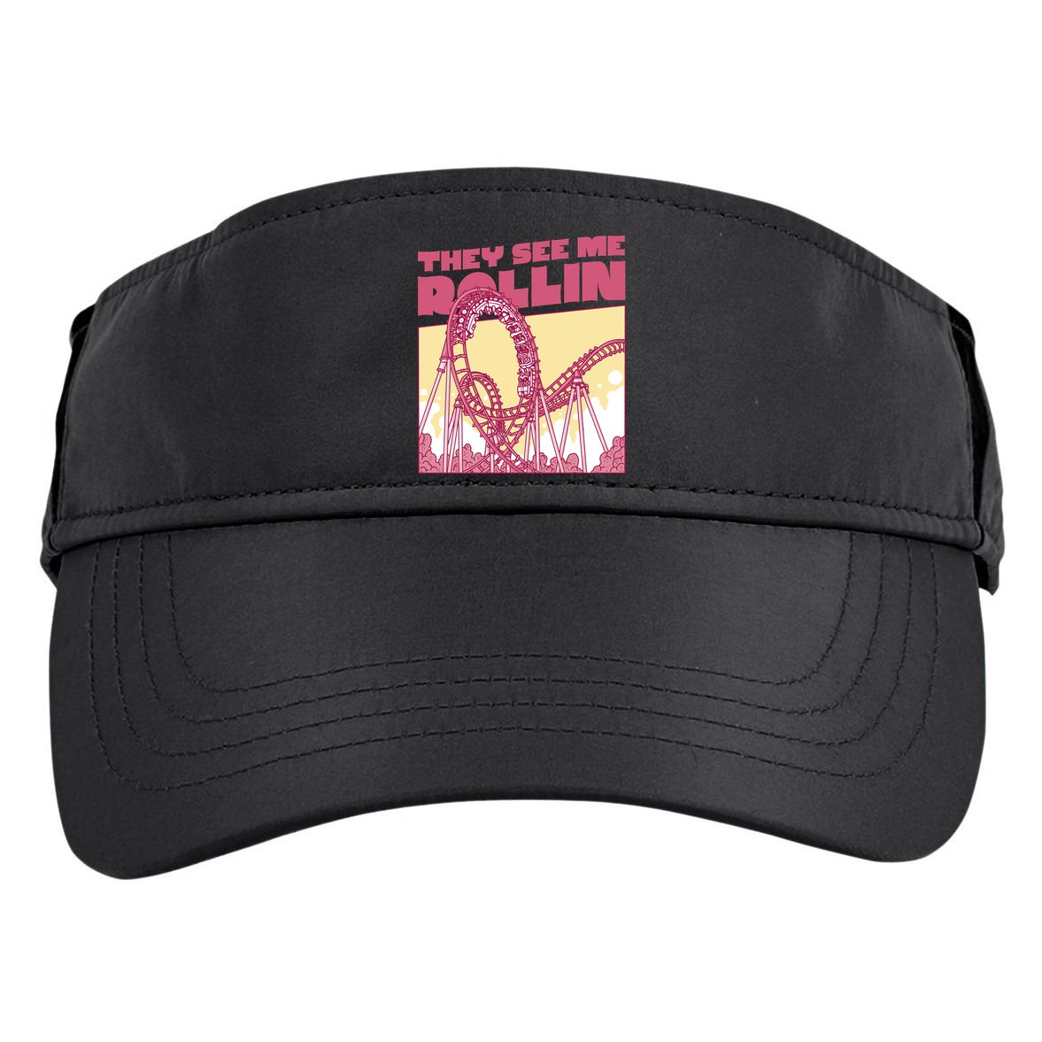 They See Me Rollin Funny Roller Coaster Adult Drive Performance Visor