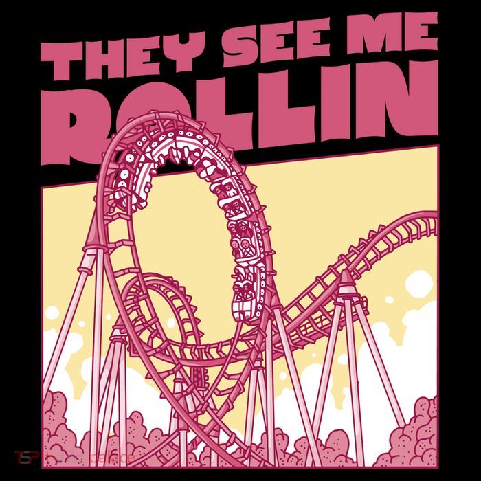 They See Me Rollin Funny Roller Coaster 16 in Basic Backpack