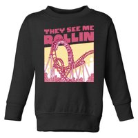 They See Me Rollin Funny Roller Coaster Toddler Sweatshirt