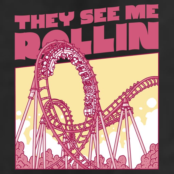 They See Me Rollin Funny Roller Coaster Trucker Hat