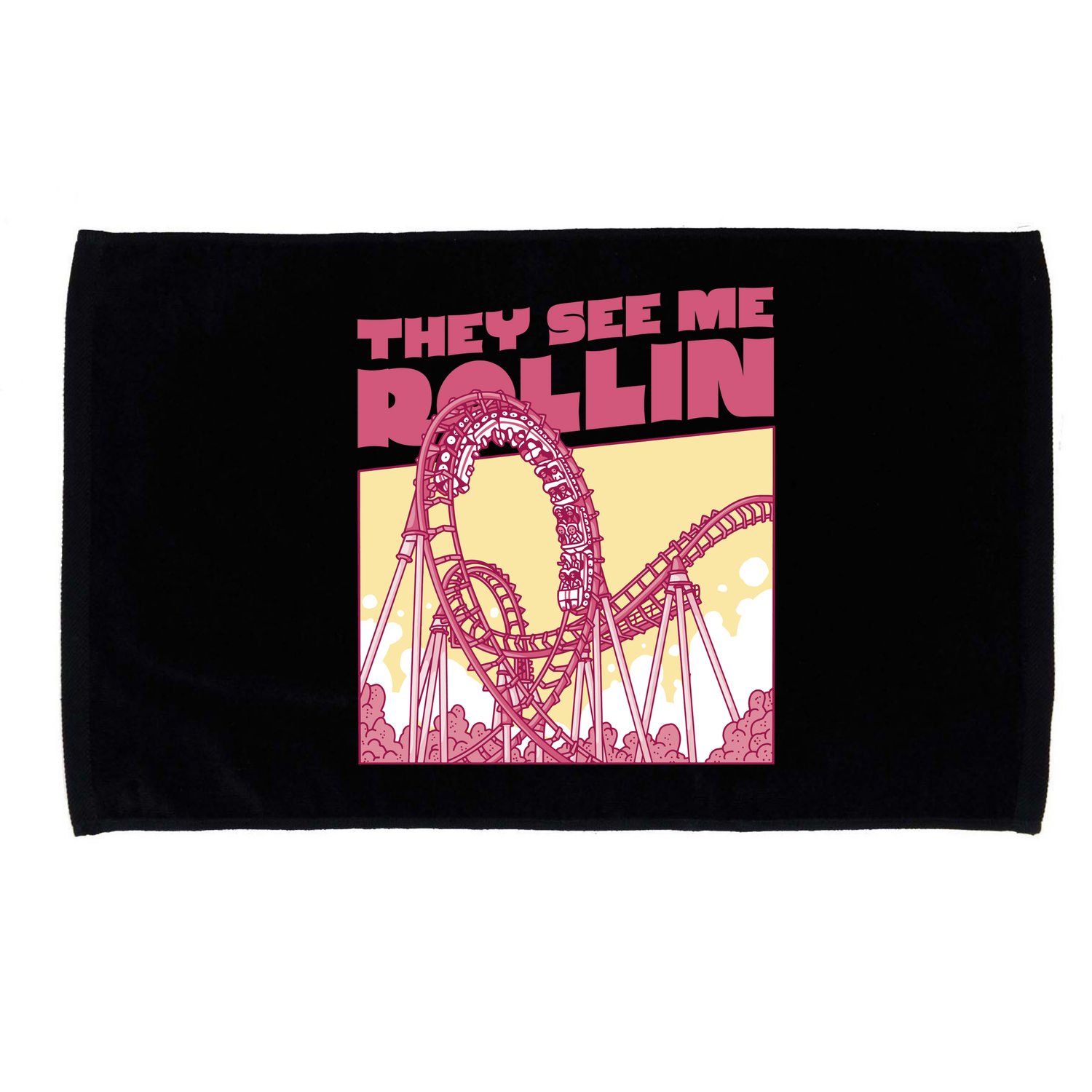 They See Me Rollin Funny Roller Coaster Microfiber Hand Towel