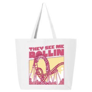 They See Me Rollin Funny Roller Coaster 25L Jumbo Tote