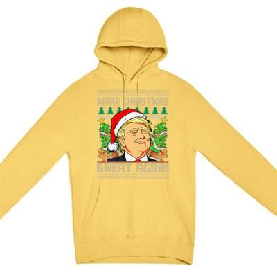 Trump Santa Make Christmas Great Again Trump President 47 Premium Pullover Hoodie