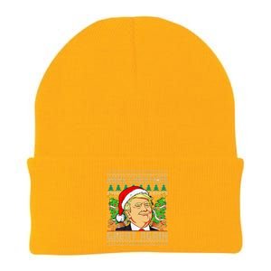 Trump Santa Make Christmas Great Again Trump President 47 Knit Cap Winter Beanie