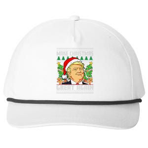 Trump Santa Make Christmas Great Again Trump President 47 Snapback Five-Panel Rope Hat