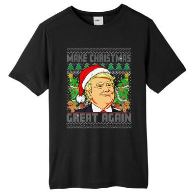 Trump Santa Make Christmas Great Again Trump President 47 Tall Fusion ChromaSoft Performance T-Shirt