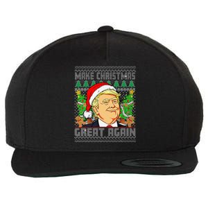 Trump Santa Make Christmas Great Again Trump President 47 Wool Snapback Cap