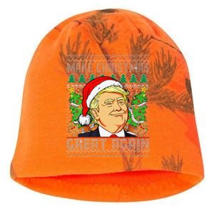 Trump Santa Make Christmas Great Again Trump President 47 Kati - Camo Knit Beanie