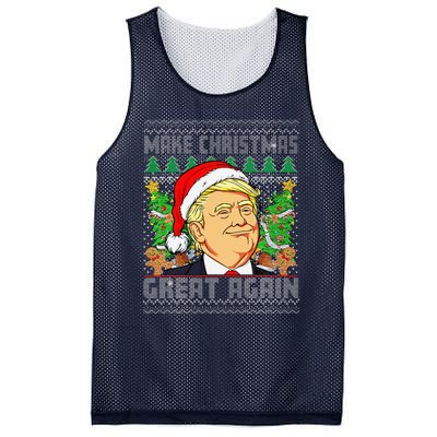 Trump Santa Make Christmas Great Again Trump President 47 Mesh Reversible Basketball Jersey Tank