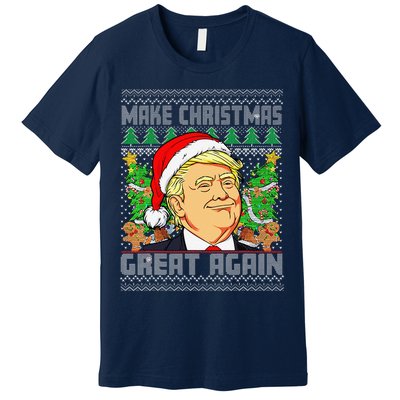 Trump Santa Make Christmas Great Again Trump President 47 Premium T-Shirt