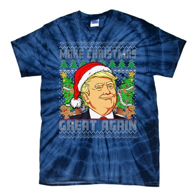 Trump Santa Make Christmas Great Again Trump President 47 Tie-Dye T-Shirt