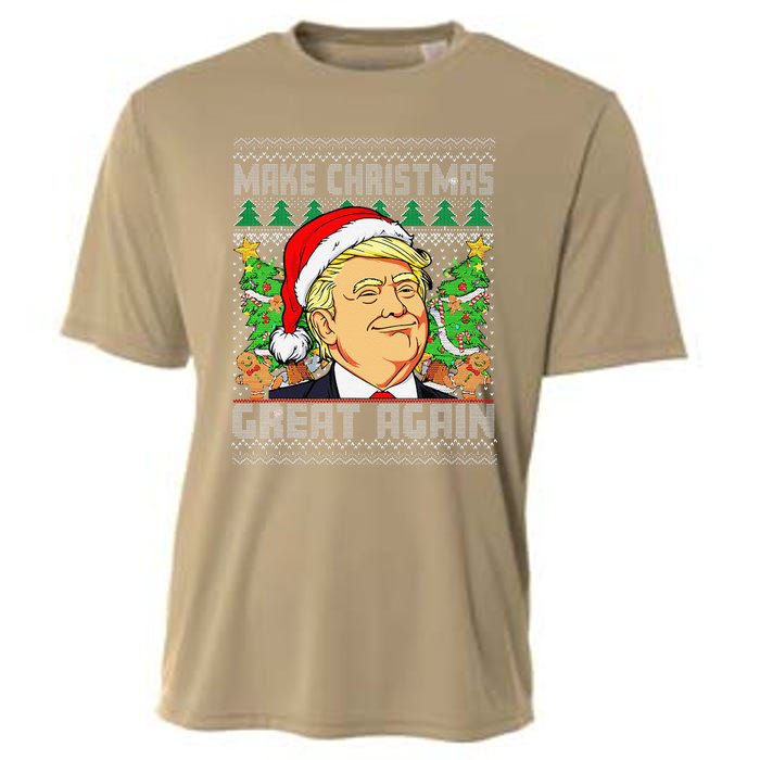 Trump Santa Make Christmas Great Again Trump President 47 Cooling Performance Crew T-Shirt