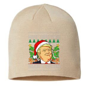 Trump Santa Make Christmas Great Again Trump President 47 Sustainable Beanie