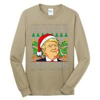 Trump Santa Make Christmas Great Again Trump President 47 Tall Long Sleeve T-Shirt