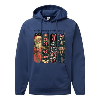 Trendy Sorta Merry Sorta Scary Christmas Tree Performance Fleece Hoodie