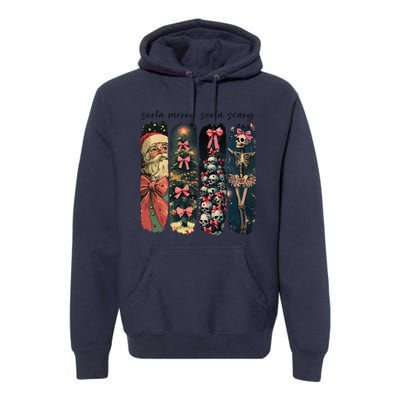 Trendy Sorta Merry Sorta Scary Christmas Tree Premium Hoodie