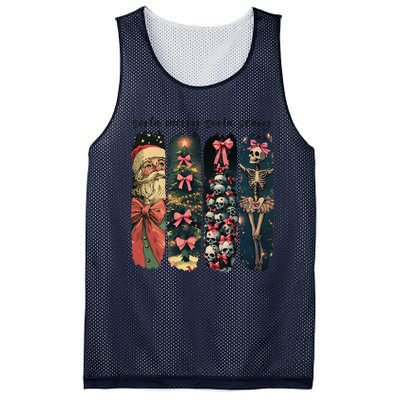 Trendy Sorta Merry Sorta Scary Christmas Tree Mesh Reversible Basketball Jersey Tank