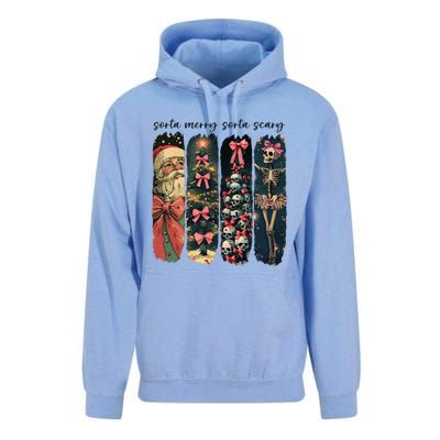 Trendy Sorta Merry Sorta Scary Christmas Tree Unisex Surf Hoodie