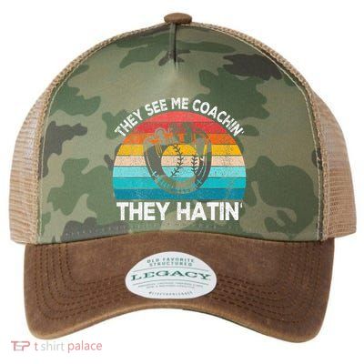 They See Me Coachin Softball Coach Softball Team Coach Legacy Tie Dye Trucker Hat