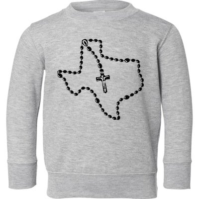Texas State Map Catholic Rosary Toddler Sweatshirt