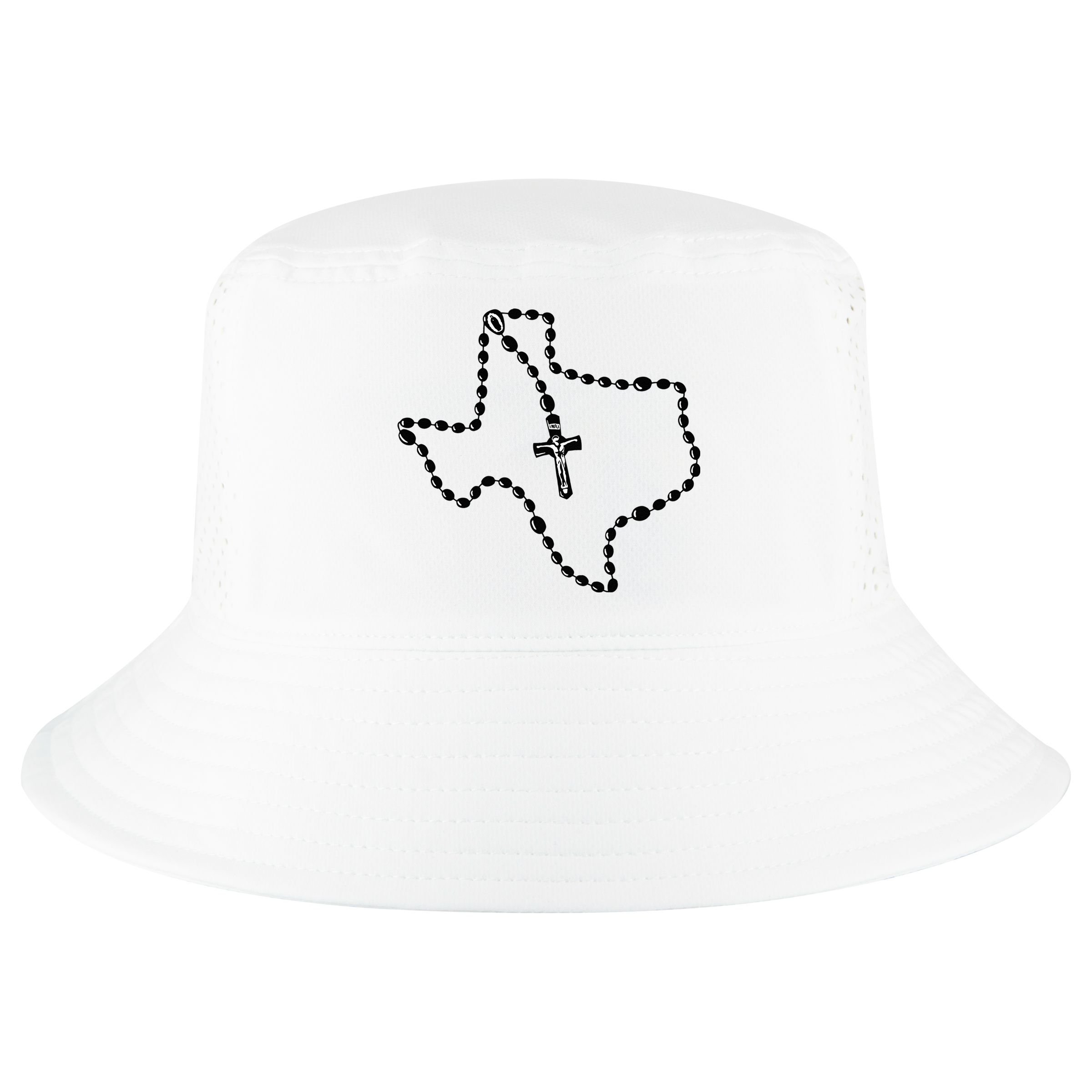 Texas State Map Catholic Rosary Cool Comfort Performance Bucket Hat