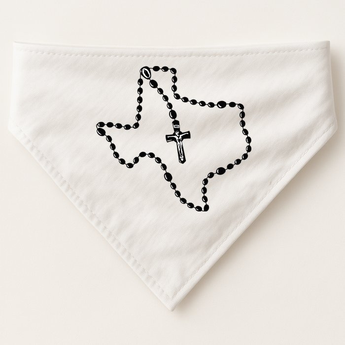 Texas State Map Catholic Rosary USA-Made Doggie Bandana