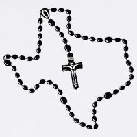 Texas State Map Catholic Rosary USA-Made Doggie Bandana