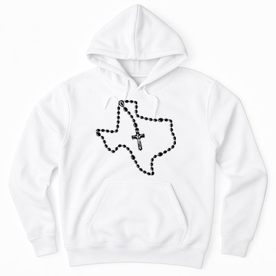 Texas State Map Catholic Rosary Hoodie