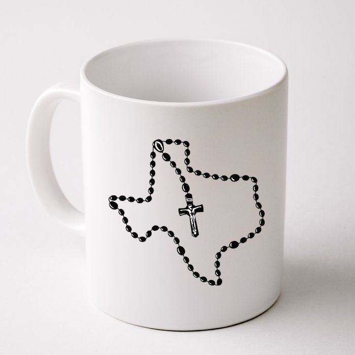 Texas State Map Catholic Rosary Mug